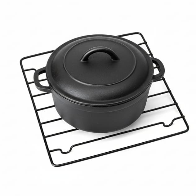 Kit  Peças Descanso De Panela Suporte Aramado Quadrado Aço Preto