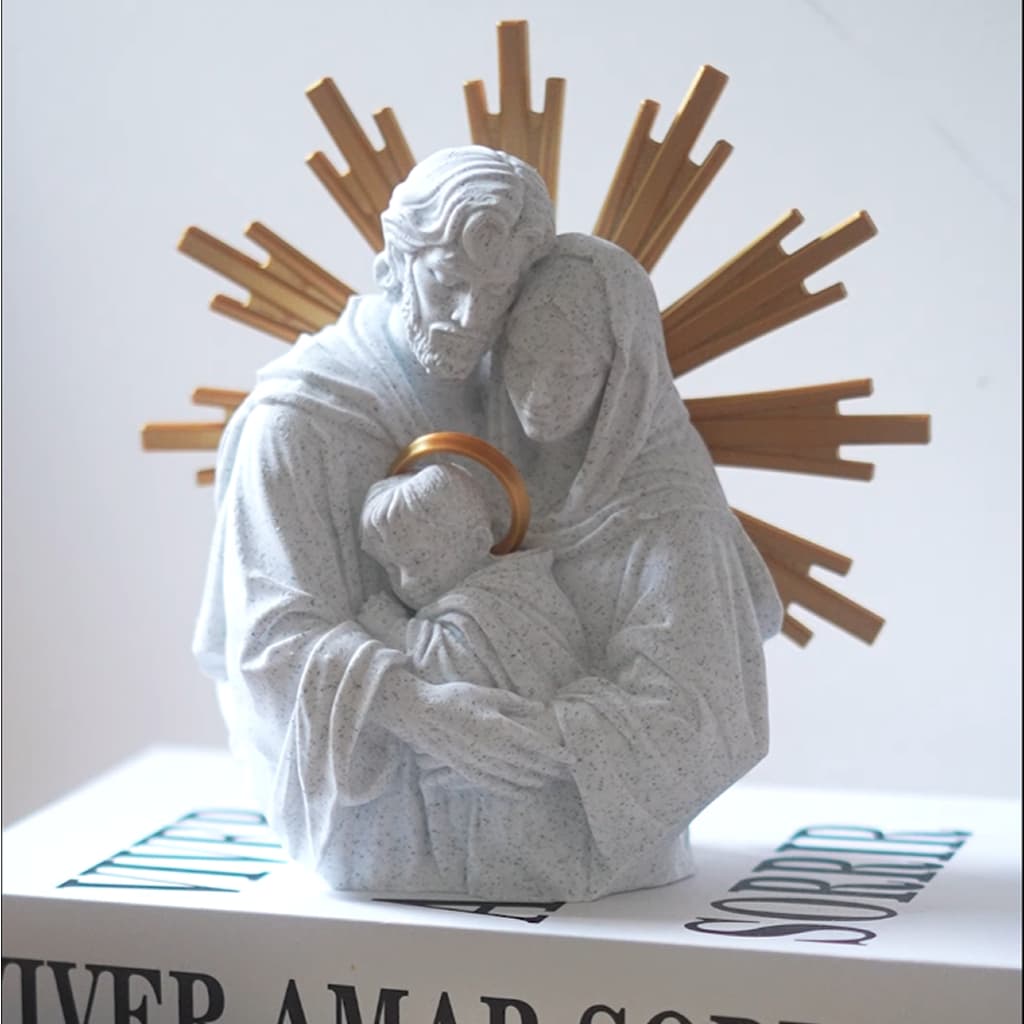Escultura Sagrada Família Religiosa Católico Cristão Evangelho para parede e mesa