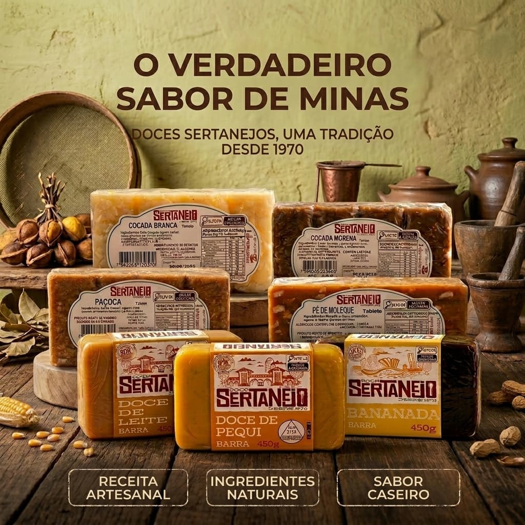 Doces Mineiros Artesanais em Barra Sertanejo Doce de Leite Pequi Cocada Paçoca Bananada Pe de Moleque