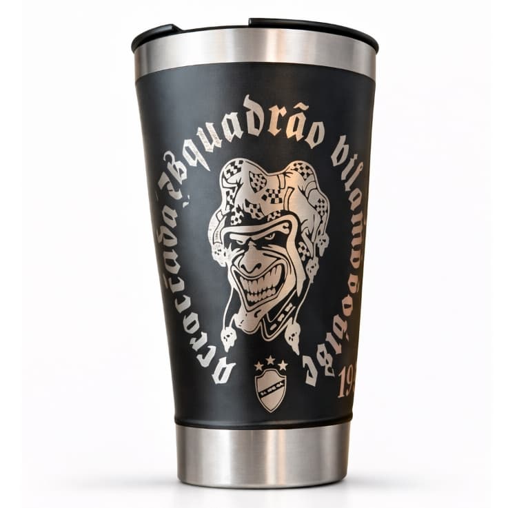 Copo Térmico Personalizado | 473ml | Gravação a Laser 360 Grau, Torcida Esquadrão TEV