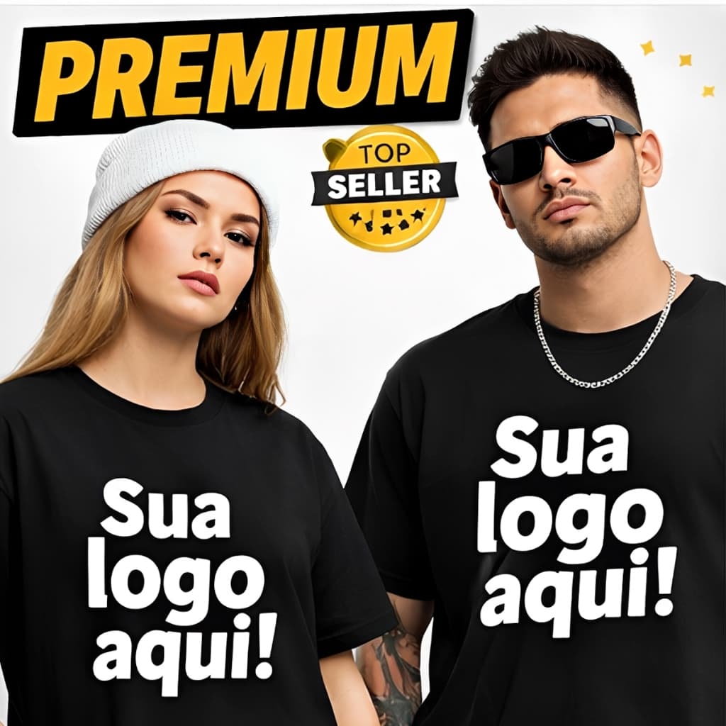 Camiseta Algodão Personalizada com Foto, Logo, Texto, Imagem, Uniformes estampa DTF