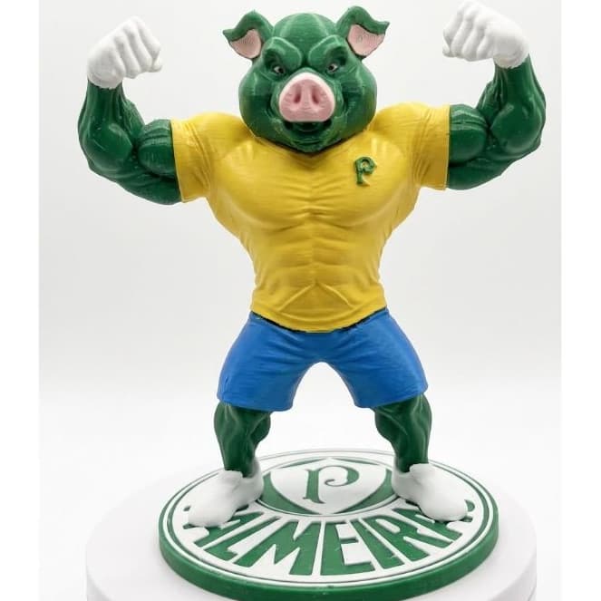 Porco Gobatto Palmeiras - Edição Especial Brasil & Branca - Boneco