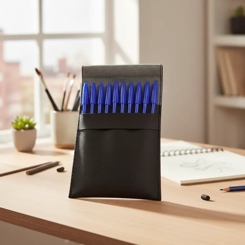 Kit 10 Canetas Bic Azul Clássica Esferográfica Cristal Ponta Média