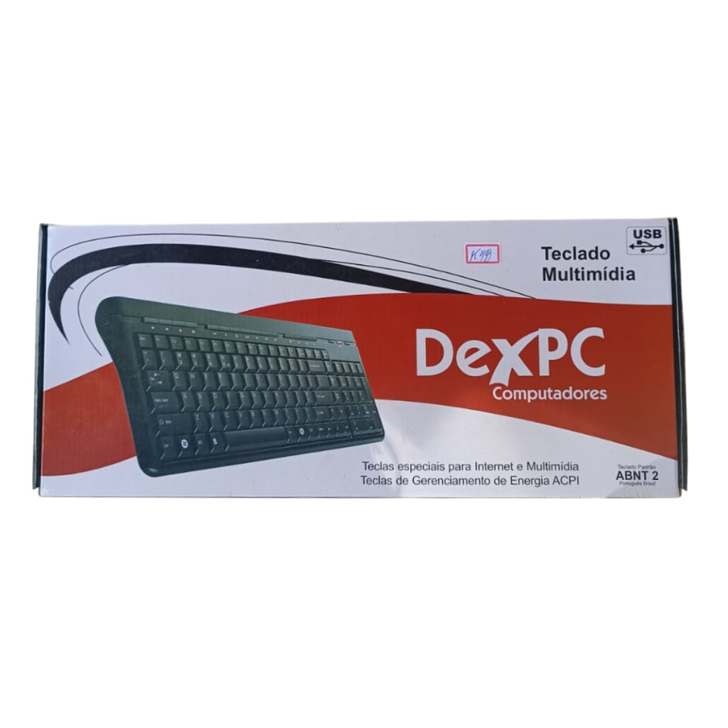 TECLADO DEXPC USB MULTIMIDIA ABNT2 PRETO K98