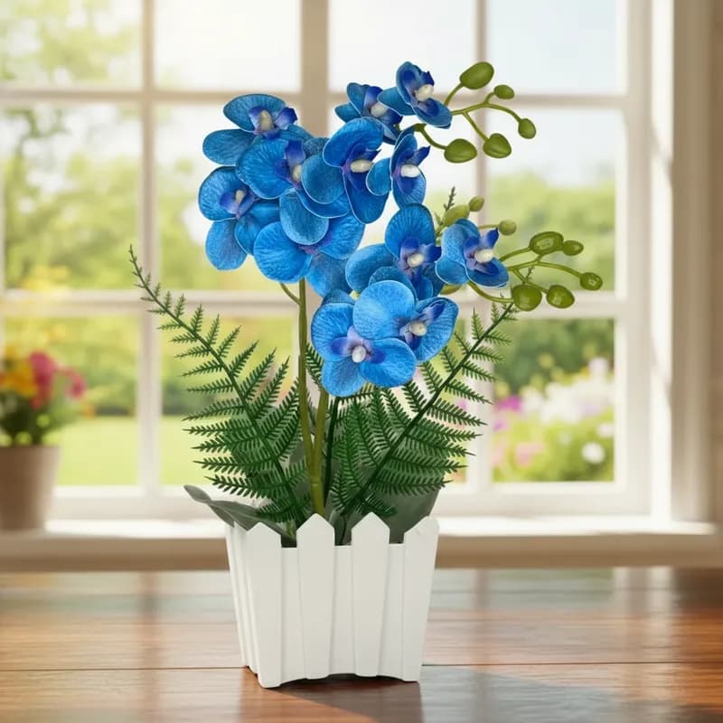 Arranjo De Orquídea Artificial Com Vaso Cerca