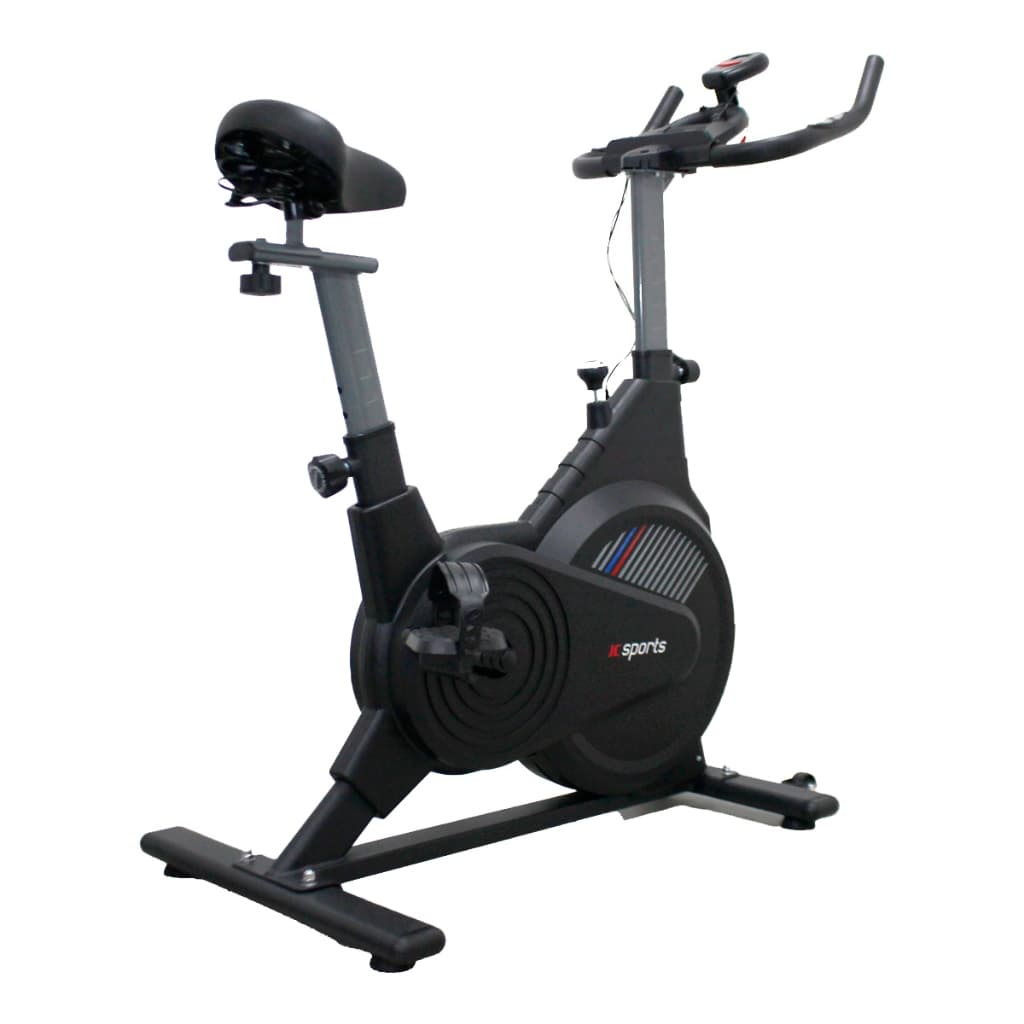 Bike Ergométrica Spinning Profissional  Sports Silenciosa p/ Apartamento Monitor + Suporte Celular 120k