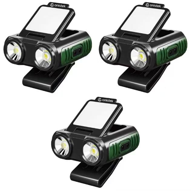 Lanterna Recarregável USB-C Led Com Pregador 3 Modos De Iluminação Com sensor Resistente À Água