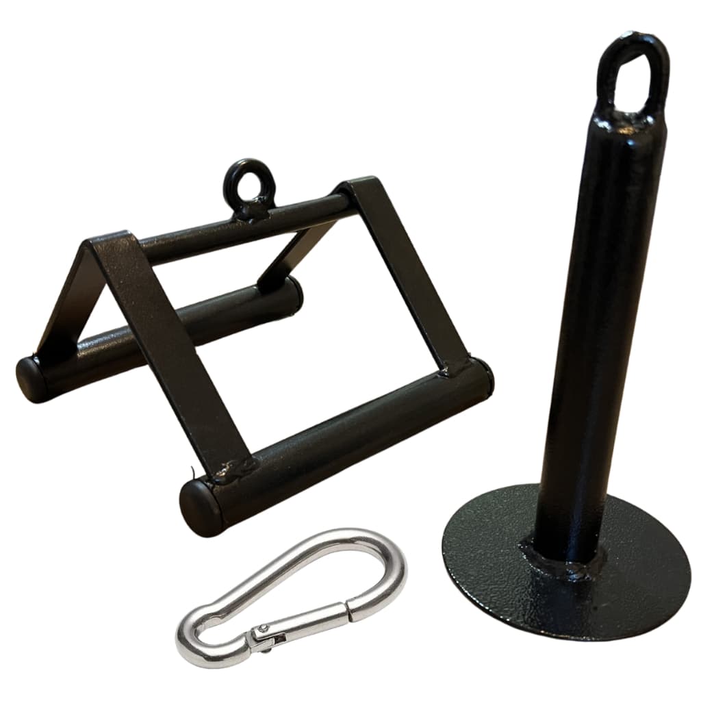 Kit Suporte para Agachamento + Triângulo Puxador Mosquetão 230 kg Ultimato Fitness