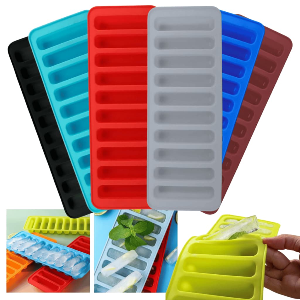 Forma Em Silicone Palito 10 Cavidades Gelo Para Garrafa Flexível Gelatina Chocolate Biscoito Pão
