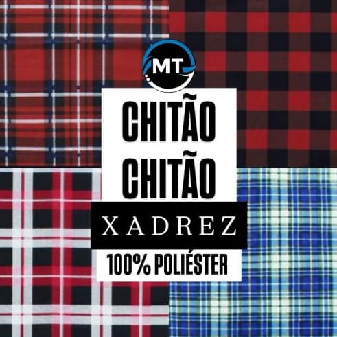 4 Metros Tecido Chitao Xadrez ( 4M X 1,50 Mts Largura )