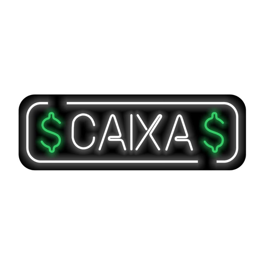 Letreiro Neon LED Caixa Painel Acrílico 14x42cm Sinalização Luminosa