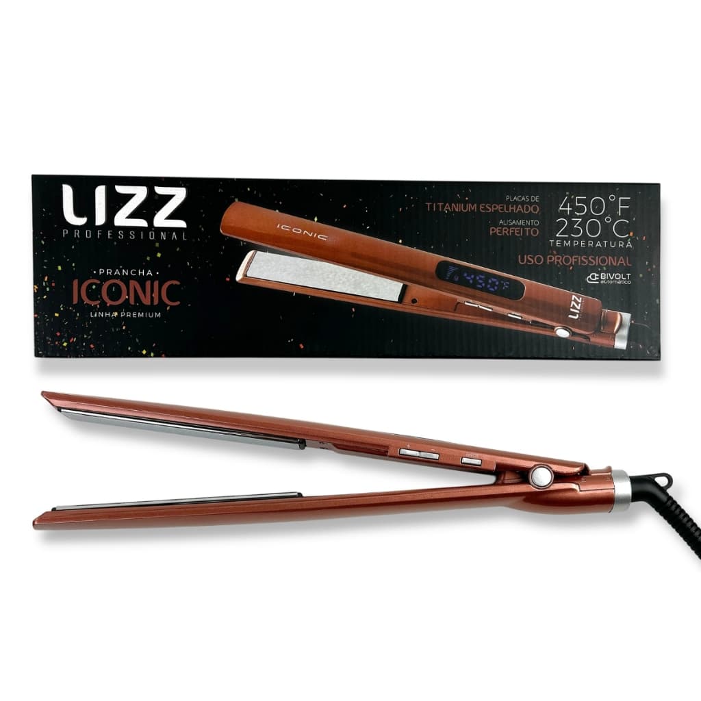 Prancha De Cabelo Lizz Profissional Iconic 450 F 230 C Bivolt