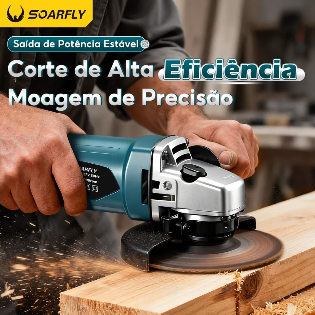 War Shark 950W 6ª marcha Esmerilhadeira angular 115mm 4.1/2 11000rpm 110V/220V