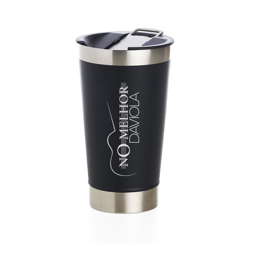 Copo Térmico com Tampa 473ml Personalizado Gravação a Laser Permanente