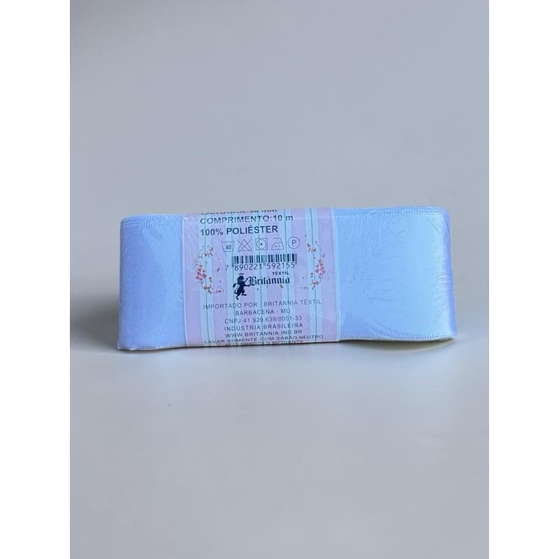 Fita de Cetim 38mm x 10m brancavermelha | Alta Qualidade | Laços, Artesanato e Decoração Britânia Têxtil