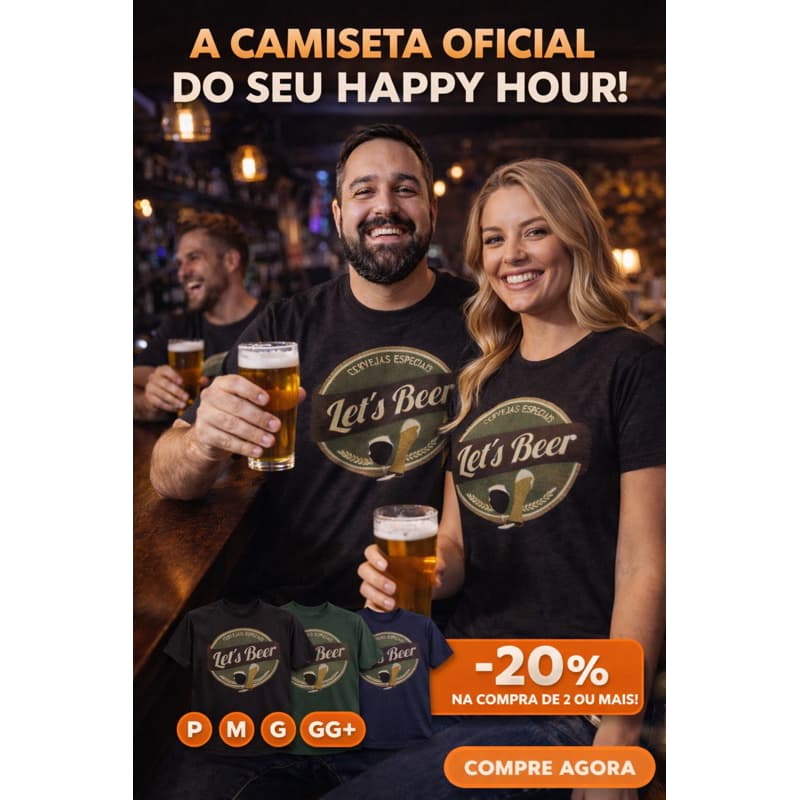 👉 Camiseta Let’s Beer Cerveja 🍻 100% Algodão Malha 30.1 | Camisa Masculina Feminina Estilosa Bar Churrasco