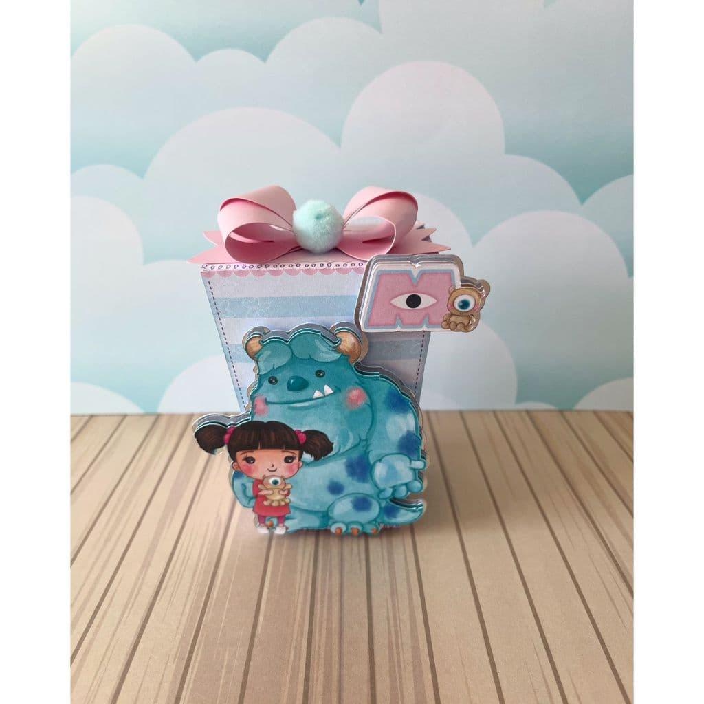 ✨ Caixa Sushi Alta Luxo - Monstros S.A Boo Menina - Papelaria Personalizada - Lembrancinha de Festa