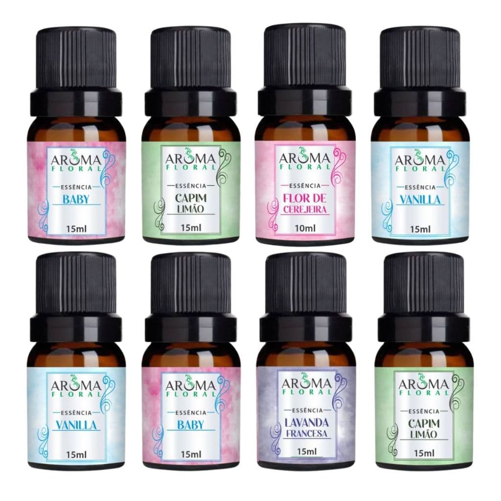 KIT 5 - Essências Para Aromatizador e Difusor de Ambientes 15ml