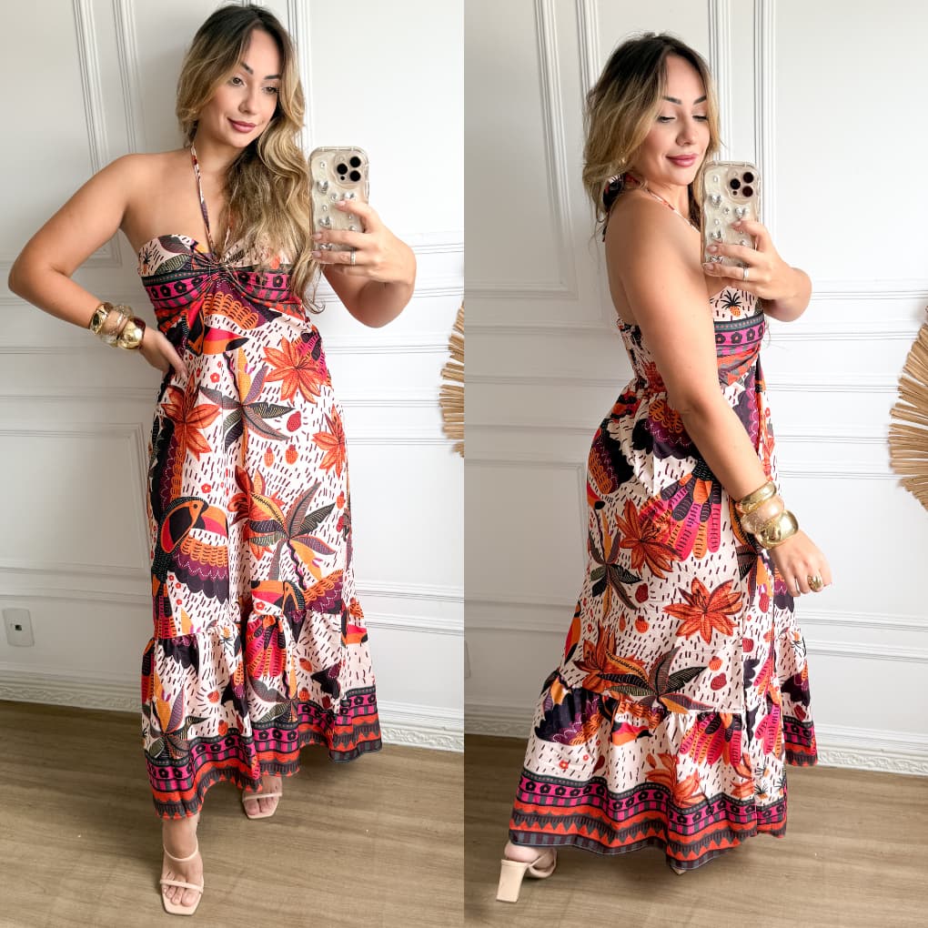 Vestido femenino longo