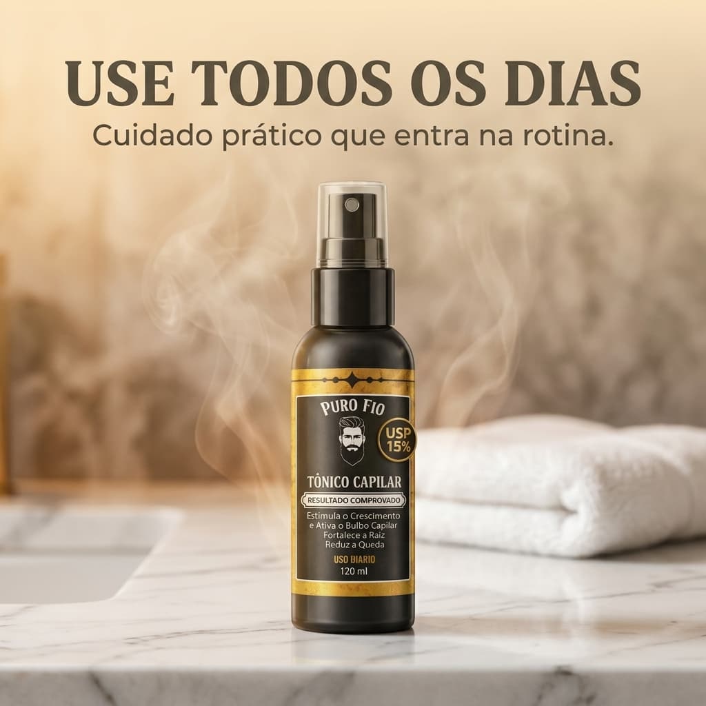 Tônico Capilar 15% Anti Queda Serum Para Crescimento Poderoso Barba Cabelo Sobrancelha Bigode