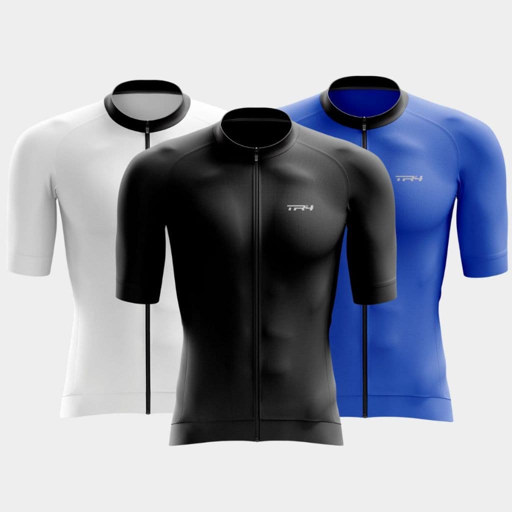 Kit 3 Camisas Premium Masculina Manga Curta Zíper Total Elite Bike Pedal Speed Mtb Pedalar