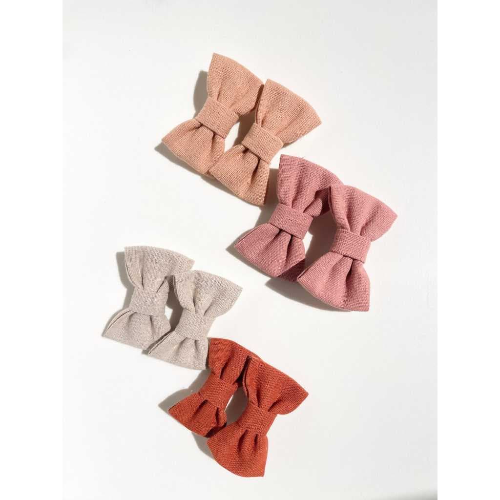 Parzinho Malu- Laço de cabelo- Laço infantil- Laço menina- Laço em tecido- Laço linho