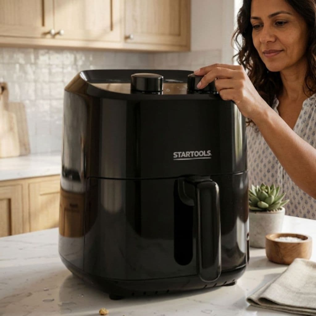 Air Fryer Fritadeira Elétrica Sem Óleo Cozinha Saudável Rápida 220 ou 127 Volts Até 5 Litros Preta