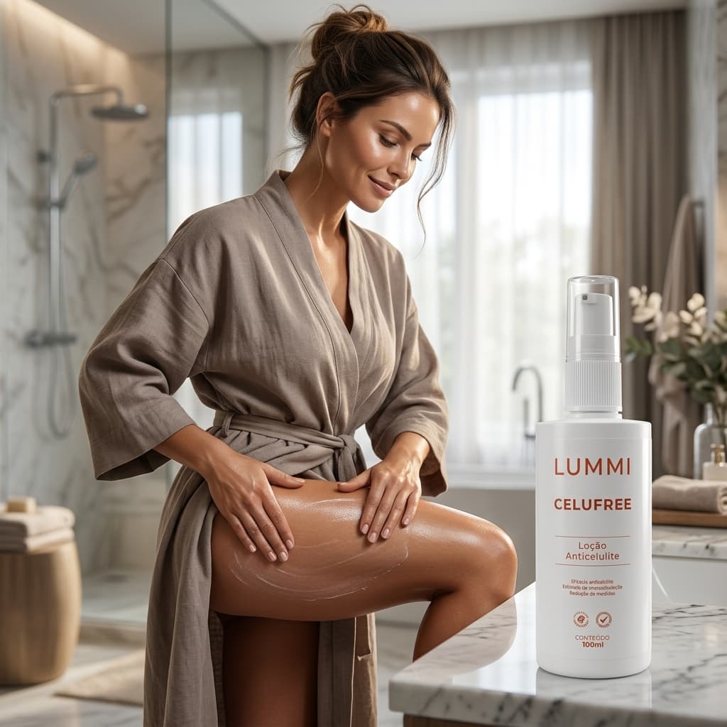 Creme Anticelulite Celufree 100ml Redutor Firmador Corporal com Cafeína e Chá Verde