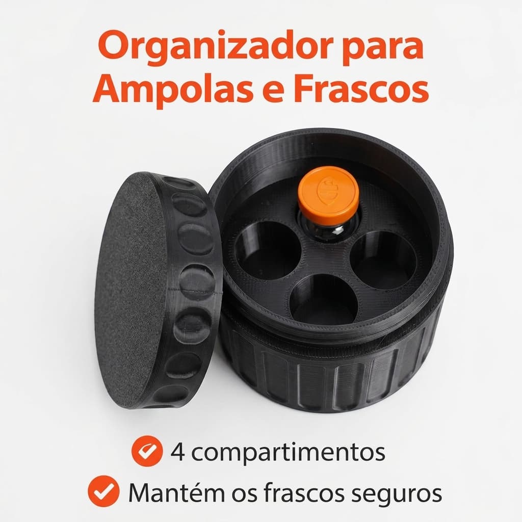 Organizador Ampolas Frascos 3ml Geladeira Peptídeos