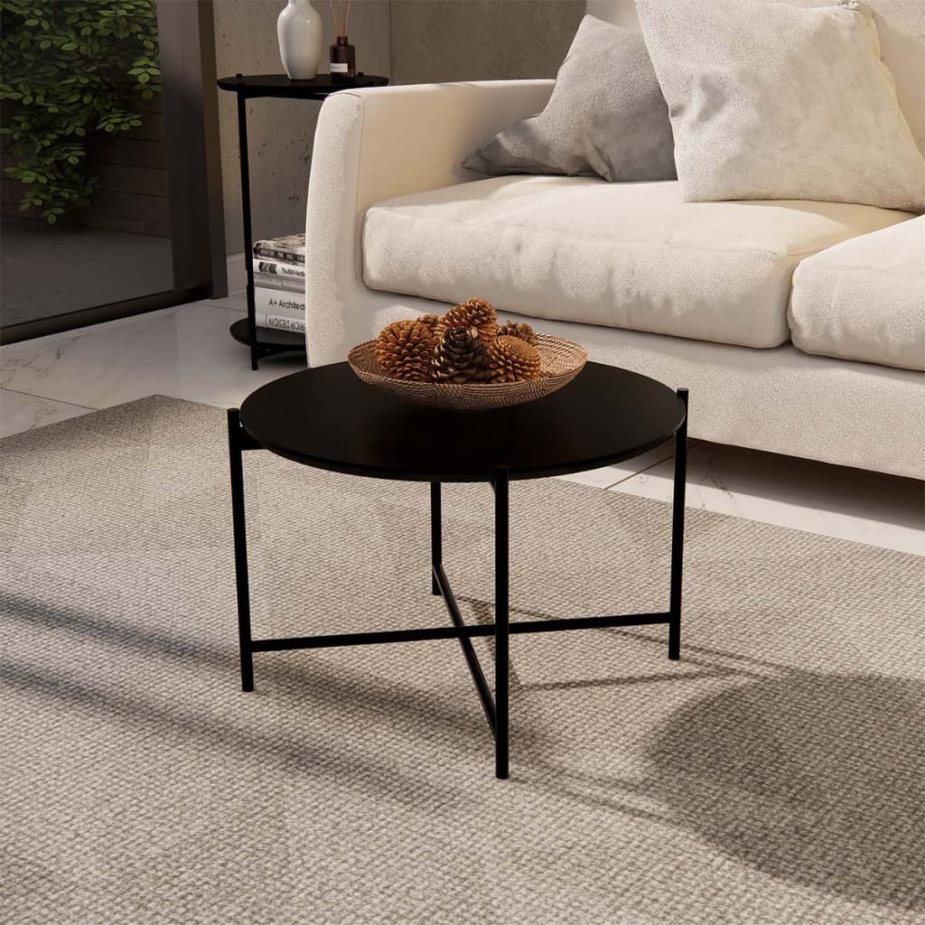 Mesa De Centro Redonda Mesinha Industrial Decorativa Apoio Lateral Sala Sofa