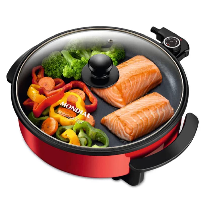 Panela Elétrica Mondial MultiCook Red 1200W PE-28 - 110V/127V