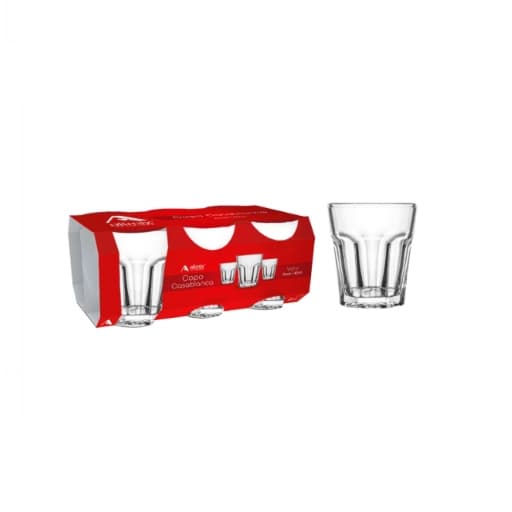Copo De Vidro Kit 6 Dose Shot Tequila Whisky Casablanca 40ml