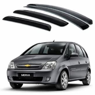 Calha Defletor de Chuva  Meriva 2003 a 2012 4 Portas Acrílico Fumê Ecoflex