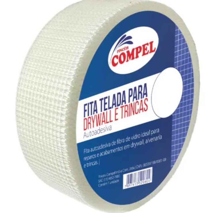 Fita Telada Adesiva 50mm X 20m Para Drywall E Trincas Gesso