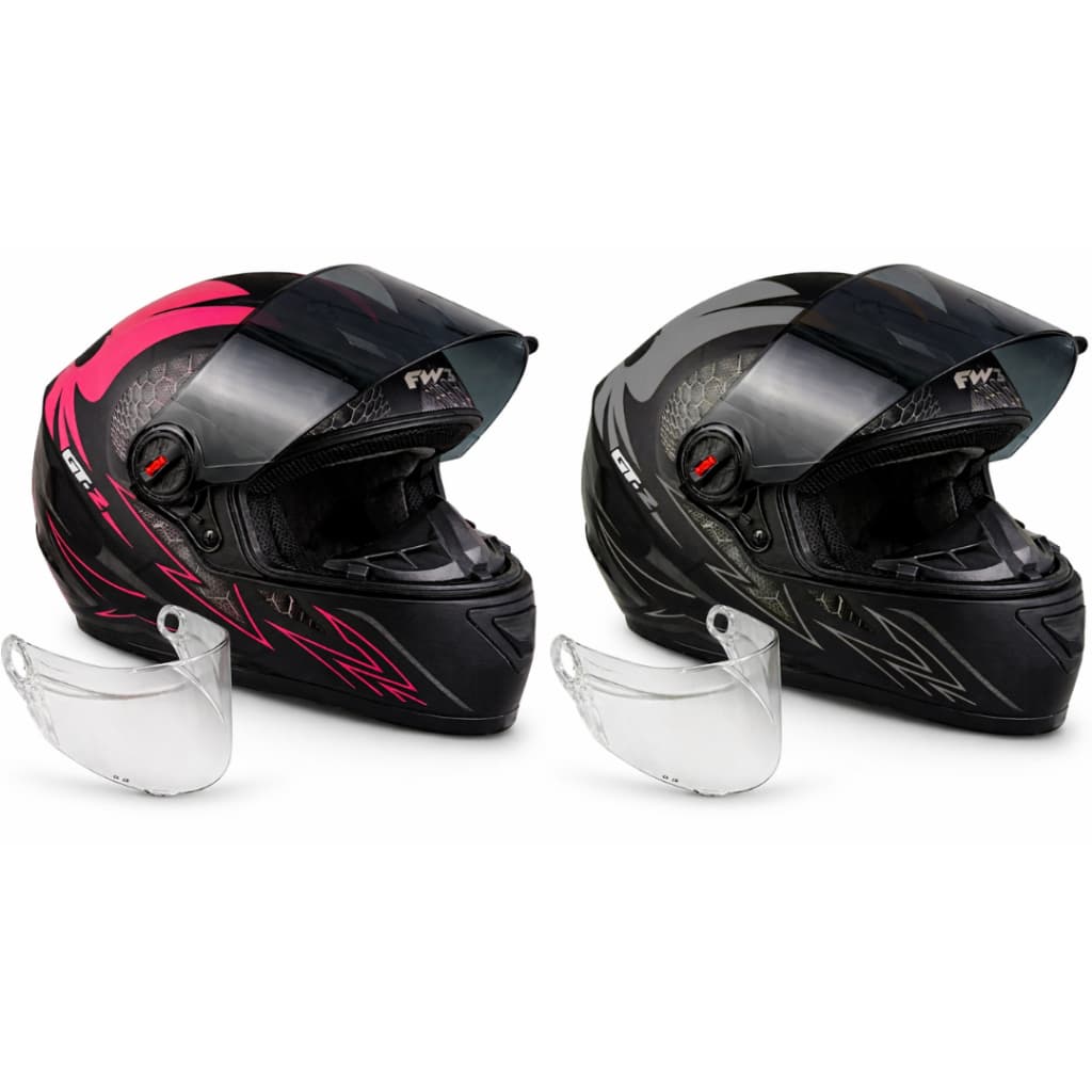 Capacete Fw3 GT2 C/Narigueira Alta + Viseira Fumê ou Ebf Dragon