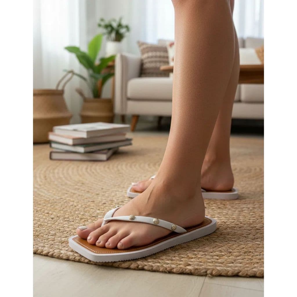 Chinelo Feminino Forrado Bicolor Martelado Casual Primavera Verão Lançamento 2025