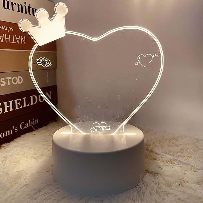 Luminária 3D, Lousa Escreve e Apaga, Criativa Mensagens, Presente, Decoração de casa