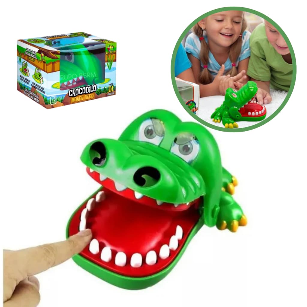 Jacaré Crocodilo Dentista Morde Dedo Jogo Brinquedo Infantil