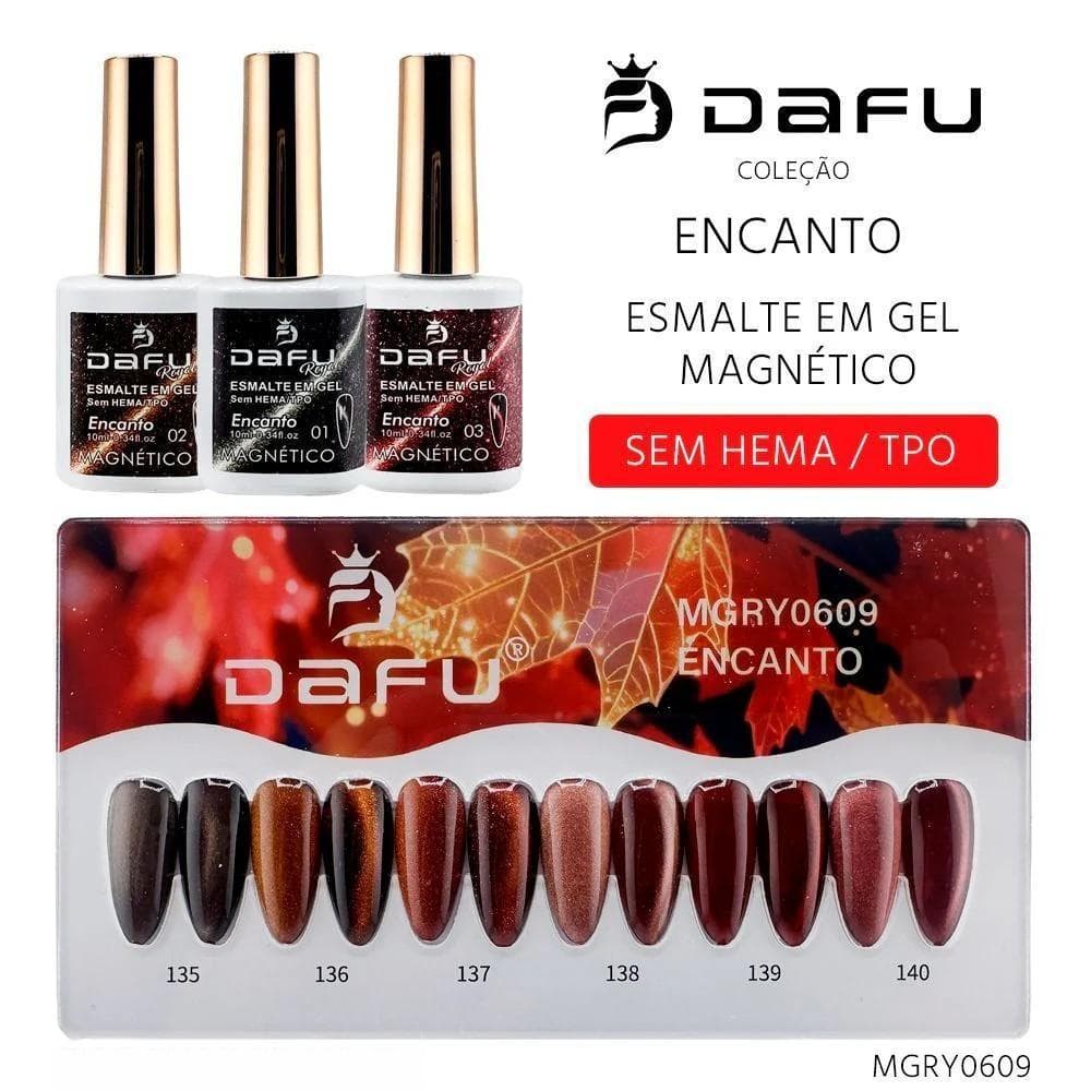 Esmalte Magnético Dafu Nails Royal Encanto Dourado Luxuoso Efeito Especial -MGRY0609