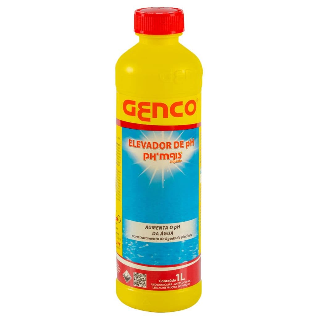 ELEVADOR DE PH + MAIS GENCO 1 LITRO PARA PISCINA AGUA