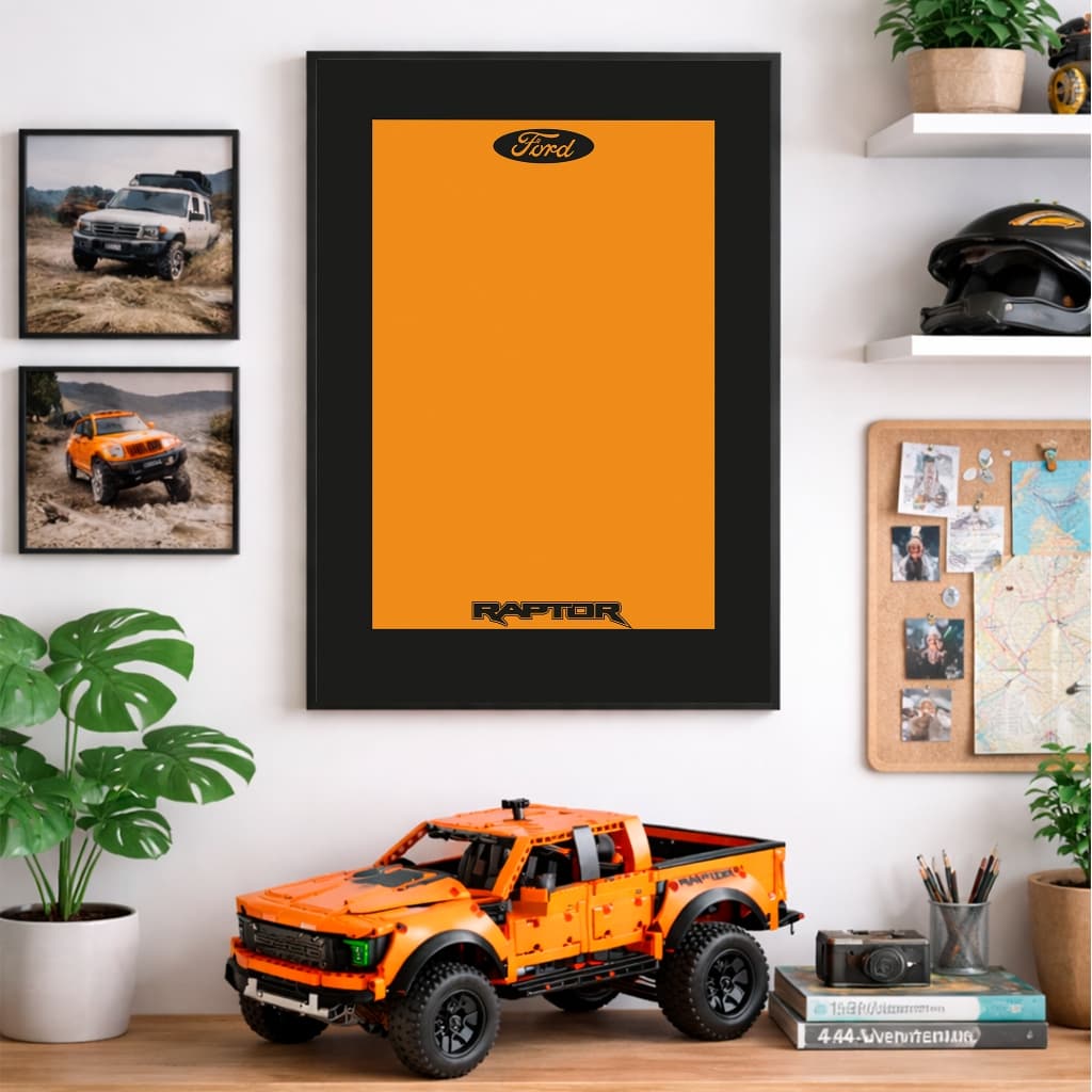 Pôster para quadro Expositor Ford F-150 Raptor #42126 Fosco 50x70cm