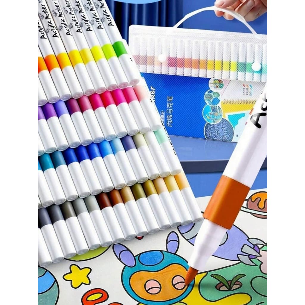 Marcadores Acrílicos Estilo De 60/80 Cores Para Projetos De Cerâmica  Metal Tecido Pintura E Arte