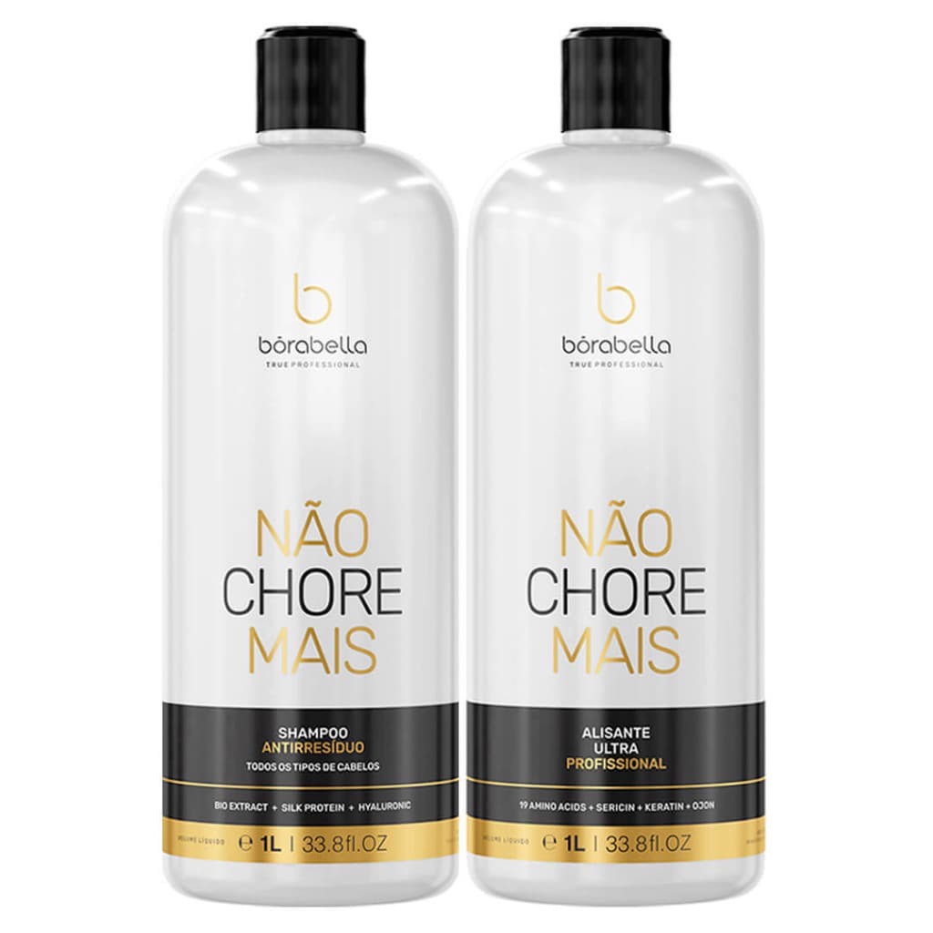 Progressiva Borabella Não Chore Mais 19 Aminoacidos Sem Formol Organica Kit 2x1l