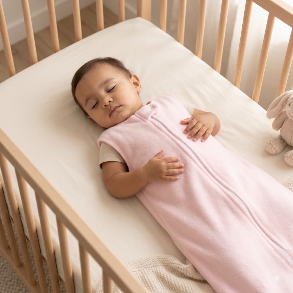 Saco Saquinho de Dormir Bebê (Sleep Bag) Cobertor de Vestir Soft (Rosa) Tam. M