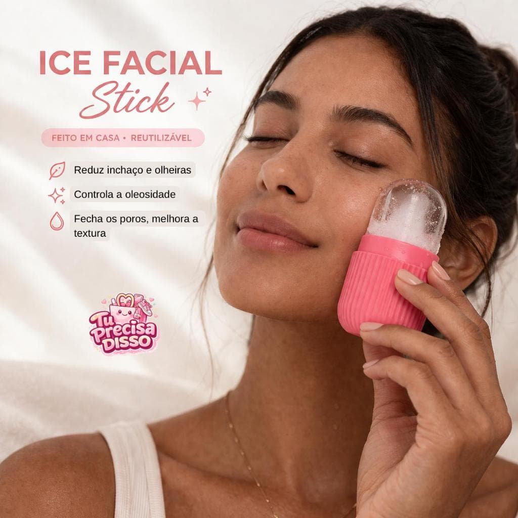 Rolo Facial De Gelo Para Contorno De Massageador De Inchaço , Reutilizável E À Prova De Vazamentos. SkinCare