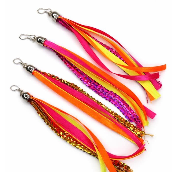 Brincos Carnaval feminino fitas coloridas estilo Tendência - acessórios femininos