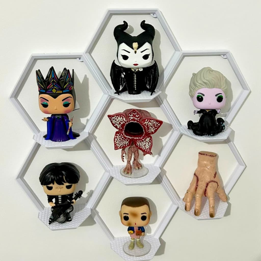 Suporte Funko Pop e Lego Prateleira Nicho Colmeia Expositor