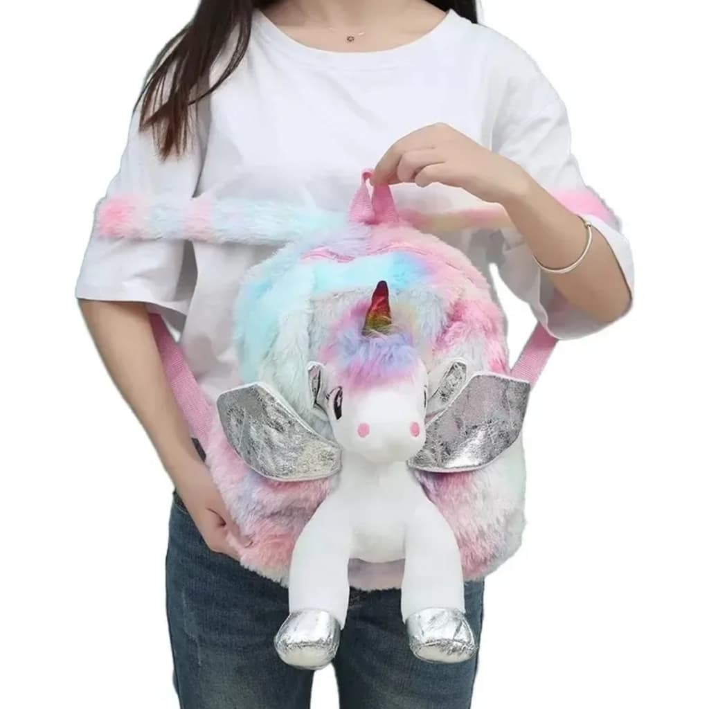 Mochila Unicórnio 3d Costas Escolar Infantil Menina