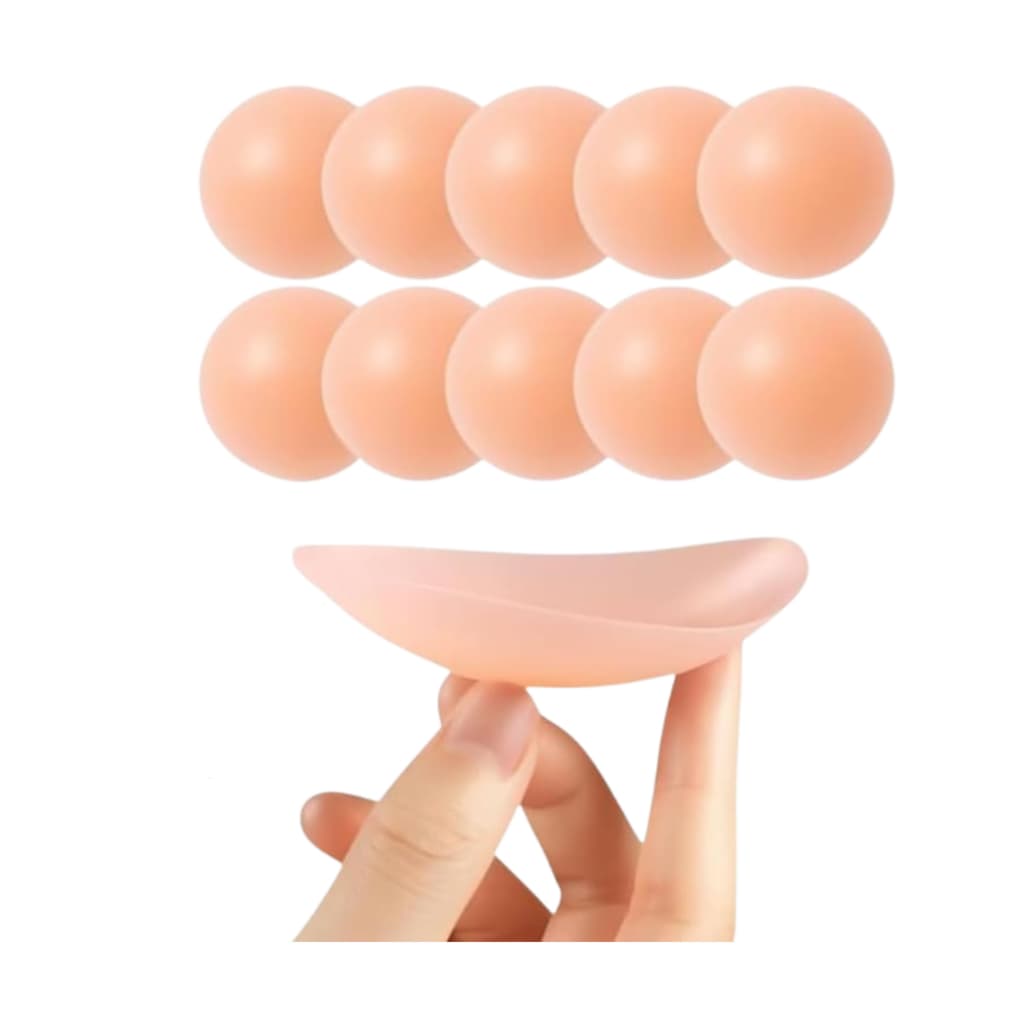 Kit 5 Pares Protetor Reutilizável Tapa Seio Bico Peito Mamilo De Silicone Discrição Promoção