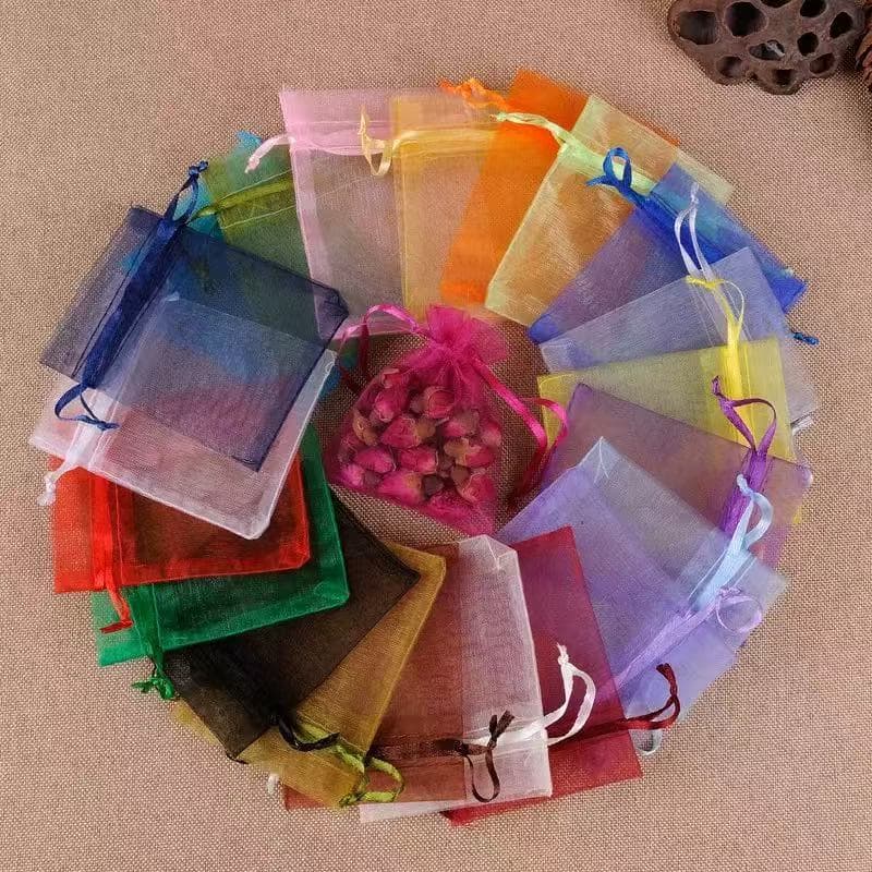 Kit Com 10/20/30/40 Pçs Saquinho Organza Saco 9 X 12cm Para Lembrancinhas Casamento Decoração Presente